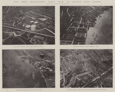 The First Photographs taken from an Air-Ship over London by English Photographer
