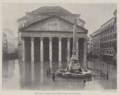 The Floods in Rome, the Pantheon during the Inundation by English Photographer