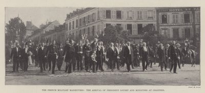 The French Military Manoeuvres, the arrival of President Loubet and ministers at Chartres by English Photographer