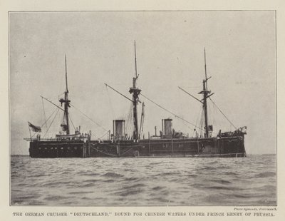 The German Cruiser Deutschland, Bound for Chinese Waters Under Prince Henry of Prussia by English Photographer