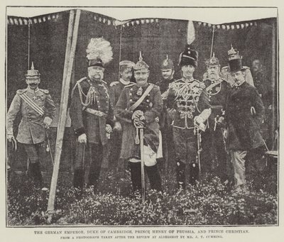 The German Emperor, Duke of Cambridge, Prince Henry of Prussia, and Prince Christian by English Photographer