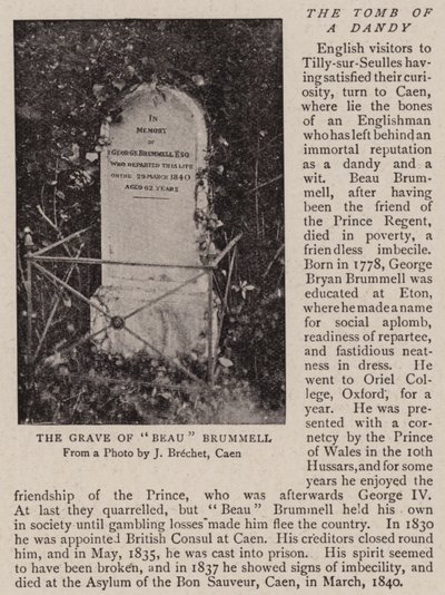 The Grave of Beau Brummell by English Photographer