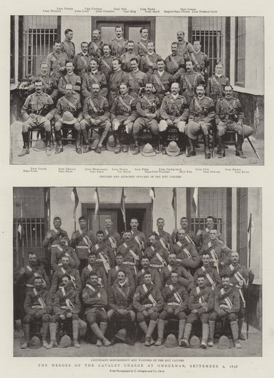The Heroes of the Cavalry Charge at Omdurman, 2 September 1898 by English Photographer