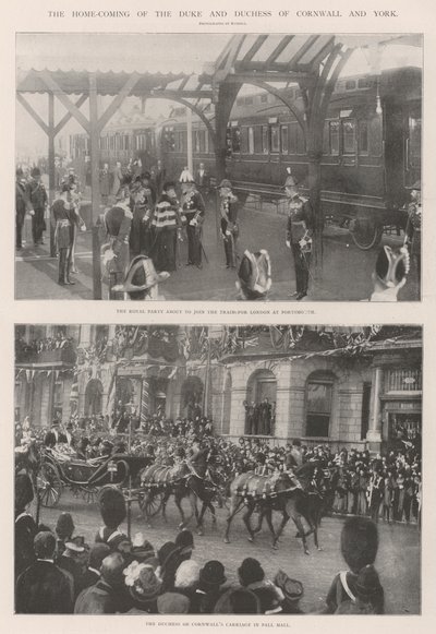 The Home-Coming of the Duke and Duchess of Cornwall and York by English Photographer