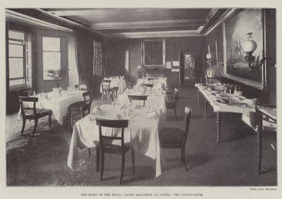 The Home of the Royal Yacht Squadron at Cowes, the Dining-Room by English Photographer