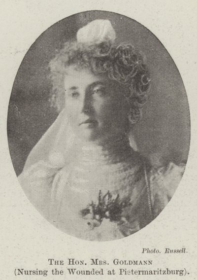 The Honourable Mrs Goldmann, nursing the Wounded at Pietermaritzburg by English Photographer