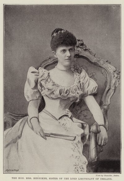 The Honourable Mrs. Henniker, Sister of the Lord Lieutenant of Ireland by English Photographer