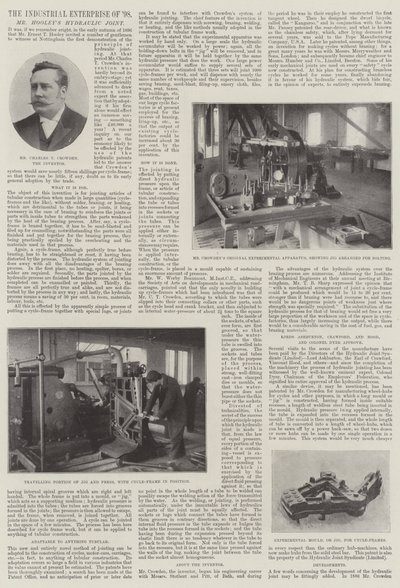 The Industrial Enterprise of 1898, Mr Hooleys Hydraulic Joint by English Photographer