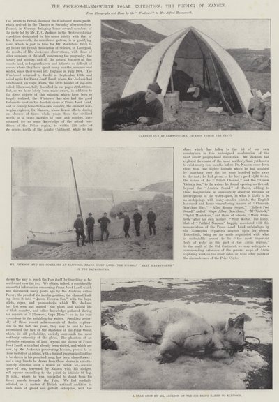 The Jackson-Harmsworth Polar Expedition, the Finding of Nansen by English Photographer