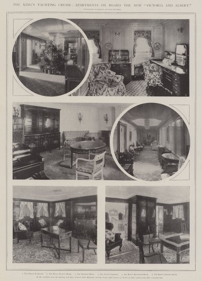 The Kings Yachting Cruise, Apartments on Board the New Victoria and Albert by English Photographer