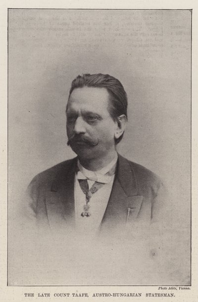 The Late Count Taafe, Austro-Hungarian Statesman by English Photographer
