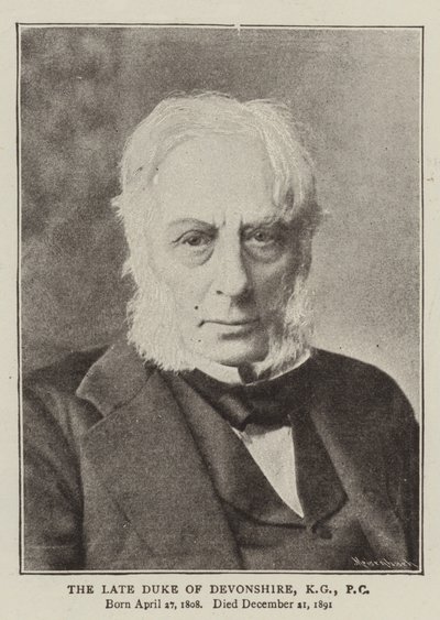 The Late Duke of Devonshire, KG, PC by English Photographer