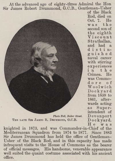 The Late Sir James R Drummond by English Photographer