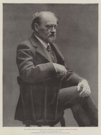 The Latest Portrait of Emile Zola, Master of the Realistic School of Fiction by English Photographer