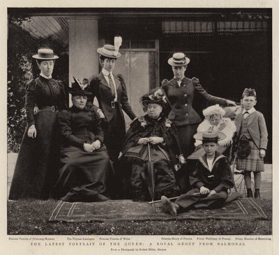 The Latest Portrait of the Queen, a Royal Group from Balmoral by English Photographer