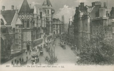 The Law Courts and Fleet Street, London by English Photographer