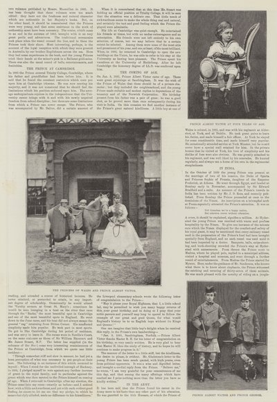 The Life of the Duke of Clarence by English Photographer