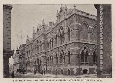 The Main Front of the Albert Memorial College in Queen Street by English Photographer
