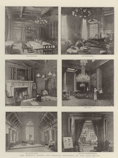 The Mansion House, the Official Residence of the Lord Mayor by English Photographer