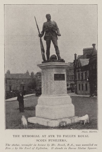 The Memorial at Ayr to Fallen Royal Scots Fusiliers by English Photographer