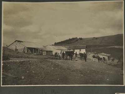 The Mess, probably at the Sound Ranging training station set up in Vosges, 1915 by English Photographer