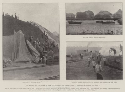 The Mishap to the Port of the Transvaal, the Great Fire at Lorenzo Marquez on 3 July by English Photographer
