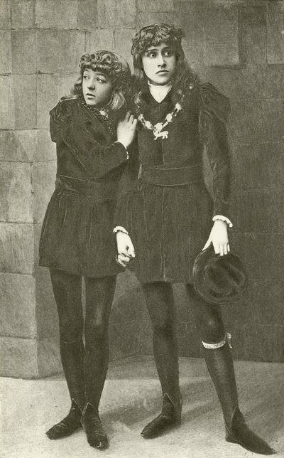 The Misses Isa Bowman and Bessie Hatton as the young princes in Richard III by English Photographer