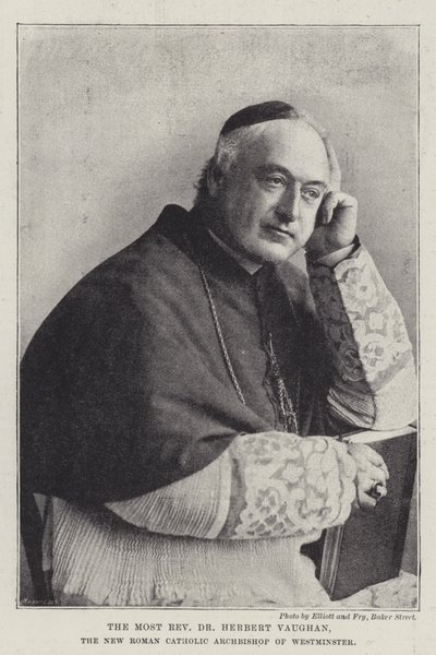 The Most Reverend Dr. Herbert Vaughan, the New Roman Catholic Archbishop of Westminster by English Photographer