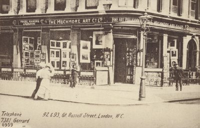 The Muchmore Art Co Ltd, 92 und 93, Great Russell Street, London, W C by English Photographer