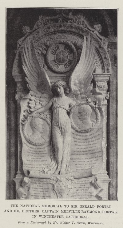 The National Memorial to Sir Gerald Portal and his Brother, Captain Melville Raymond Portal, in Winchester Cathedral by English Photographer