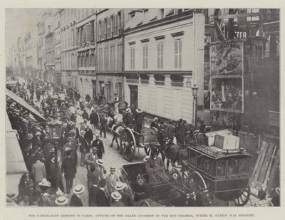 The Nationalist Arrests in Paris, Offices of the Grand Occident in the Rue Chabrol, Where M Guerin Was Besieged by English Photographer