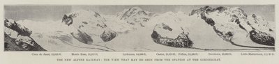 The New Alpine Railway, the View from the Station at the Gornergrat by English Photographer