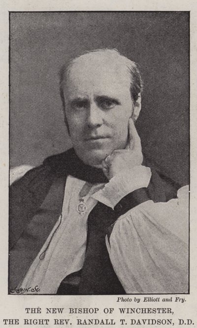 The New Bishop of Winchester, Right Reverend Randall T. Davidson, DD by English Photographer