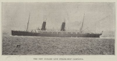 The New Cunard Line Steam-Ship Campania by English Photographer