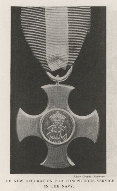 The New Decoration for Conspicuous Service in the Navy by English Photographer