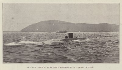 The New French Submarine Torpedo-Boat Gustave Zede by English Photographer
