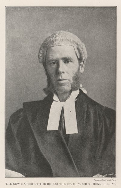 The New Master of the Rolls, the Right Honourable Sir R Henn Collins by English Photographer