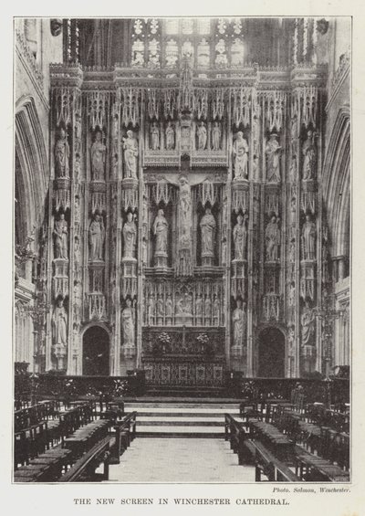 The New Screen in Winchester Cathedral by English Photographer