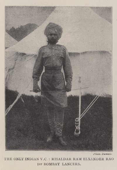 The Only Indian VC, Risaldar Ram Elxander Rao, 1st Bombay Lancers by English Photographer