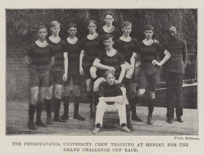 The Pennsylvania University Crew Training at Henley for the Grand Challenge Cup Race by English Photographer