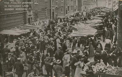 The Poultry Market, Petticoat Lane, Sunday Morning by English Photographer