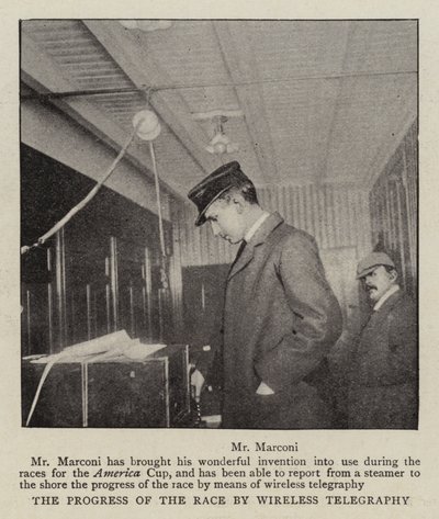 The Progress of the Race by Wireless Telegraphy by English Photographer