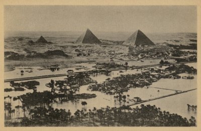The Pyramids at Floodtime, Giza, Egypt by English Photographer