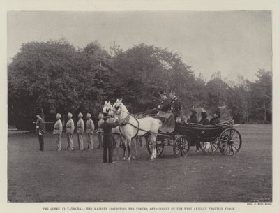 The Queen at Balmoral, Her Majesty inspecting the Yoruba Detachment of the West African Frontier Force by English Photographer