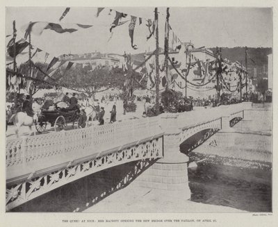 The Queen at Nice, Her Majesty opening the New Bridge over the Paillon, on 27 April by English Photographer