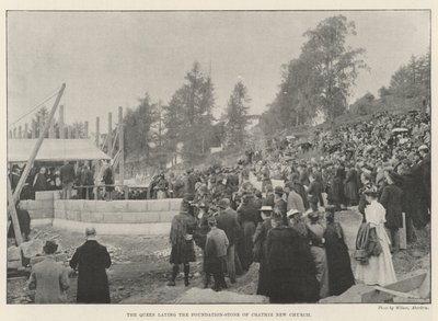 The Queen laying the Foundation-Stone of Crathie New Church by English Photographer