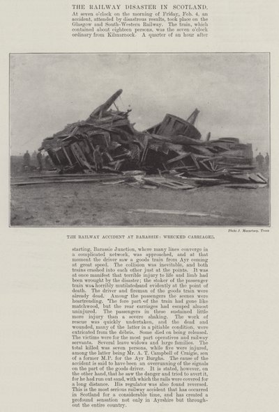 The Railway Accident at Barassie, Wrecked Carriages by English Photographer