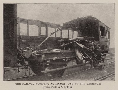 The Railway Accident at March, one of the Carriages by English Photographer
