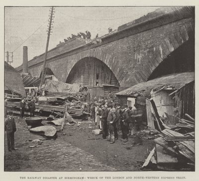 The Railway Disaster at Birmingham, Wreck of the London and North-Western Express Train by English Photographer