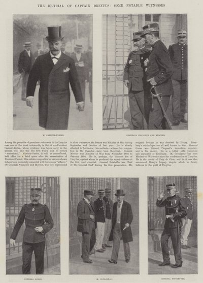 The Re-Trial of Captain Dreyfus, Some Notable Witnesses by English Photographer